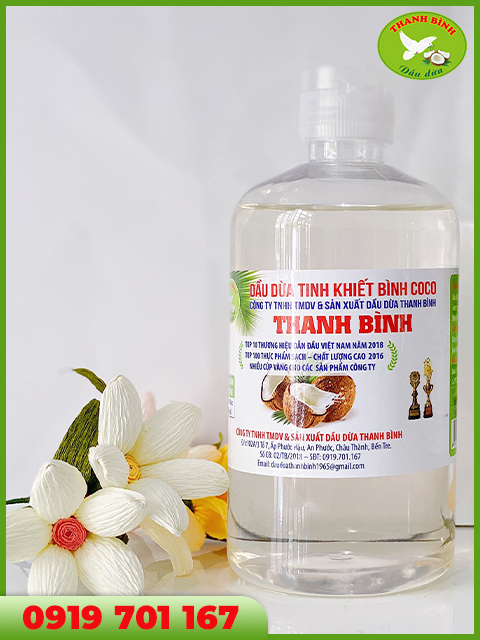 Dầu dừa tinh khiết - Dầu Dừa Thanh Bình - Công Ty TNHH Thương Mại Dịch Vụ Và Sản Xuất Dầu Dừa Thanh Bình